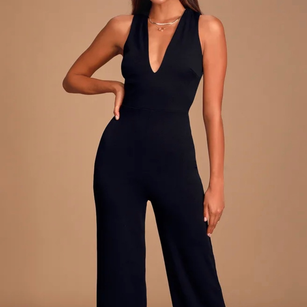 Black Backless Jumpsuit